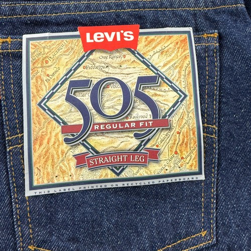 Vintage Levis 550 Jeans W30 L34 Blue Orange Tab Made In Mexico Deadstock 90s New - Picture 8 of 17