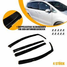 4 Stück Windabweiser Regenabweiser Satz für VW Sharan ab 2010 5-Türer Schwarz DE