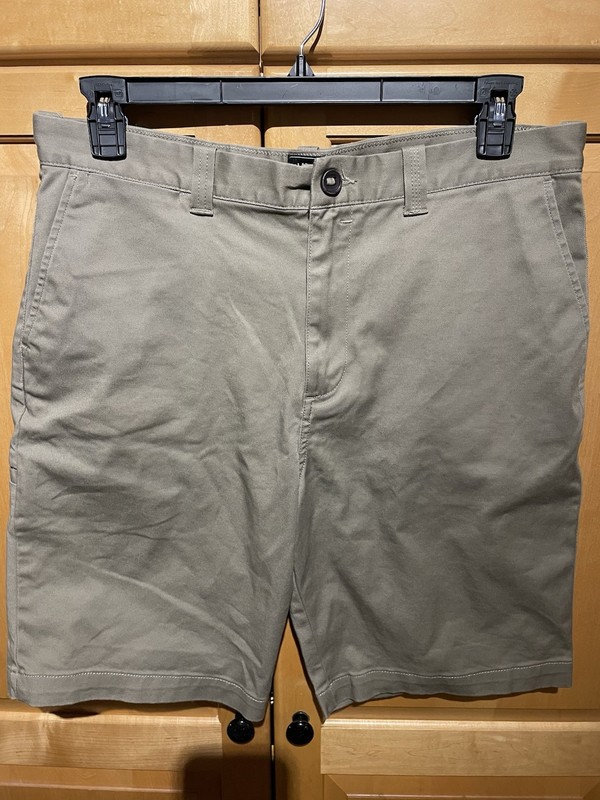 Mens Billabong Shorts Sz 36 Dark Khaki Or Brown Cotton/Polyester