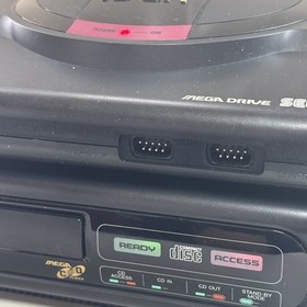 Sega Mega Drive HAA-2500 + Mega-CD HAA-2910 Console Set Power Tested Used