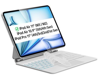 Otuoor Case for iPad Air 11(M3/M2), Pro 11(4th/3rd/2nd/1st), White