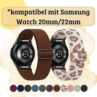 Nylon Armband Für Samsung Galaxy Watch 4/5/6/7 Active   20mm 22mm elastisch