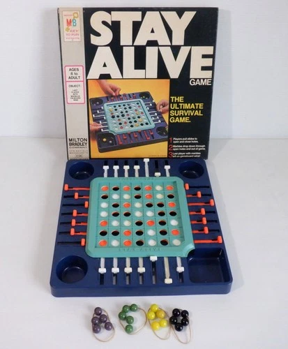1971 Stay Alive Board Game Vintage Milton Bradley Absolutely 100% Complete