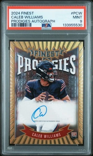 2024 TOPPS FINEST PRODIGIES AUTO #PCW CALEB WILLIAMS ROOKIE RC PSA 9