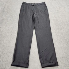 Ermenegildo Zegna Su Misura Trofeo Pants Mens 54R 34x34 Gray Cuffed Trouser Wool