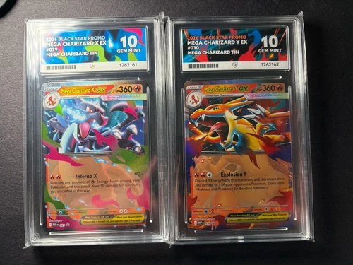 Mega Charizard EX X + Y MEP 029 030 Promo Cards - Graded ACE 10 (UK Seller)