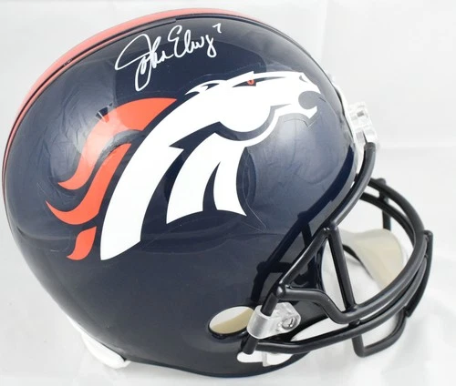 John Elway Autographed Denver Broncos F/S VSR4 Helmet - Beckett W Hologram