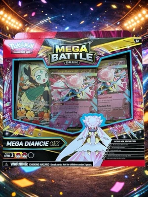 Pokemon TCG Mega Evolution - Mega Diancie Ex Mega Battle Deck Box - NEW / SEALED - Image 1 of 3