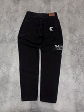 Karl Kani Herren Schwarz Weite Denim Hose Jeans Sk8 Größe 30