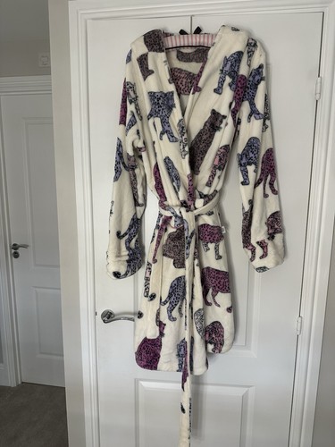 Chelsea Peers Fleece Leopard Print Dressing Gown, New In Box UK 14 - Picture 2 of 6