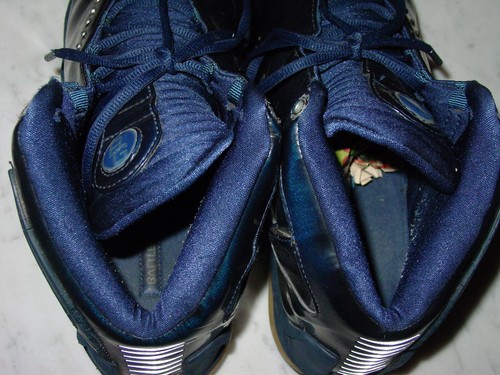 2002 Nike Air Max Elite Battlegrounds Mid Navy/Silver Shoes! Size 14 Sold As Is! - Picture 4 of 23