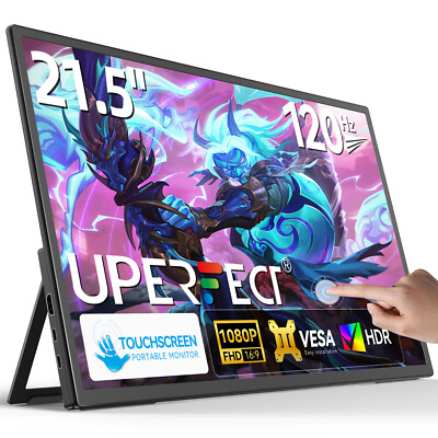 UPERFECT 21.5'' Touch Screen 120Hz 1080P Computer Gaming Monitor Larger Screen 
