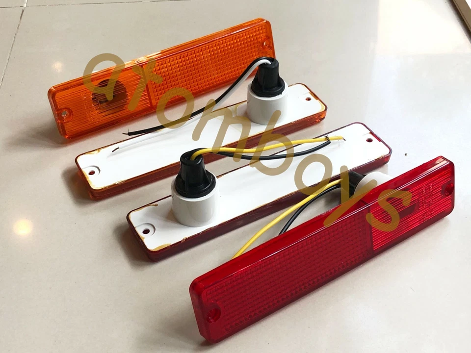 x4 Para JEEP CJ5 CJ6 CJ7 CJ8 ROJO ÁMBAR INTERMITENTE LATERAL Marcador LÁMPARA DE LUZ Foto 3 de 4