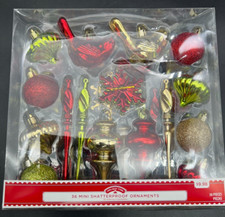 Christmas 36 Mini Shatterproof Ornaments set Holiday Time