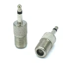 1× RF Coaxial Coax Adapter F Female Type to 3.5mm Male Connector for FM Antenna