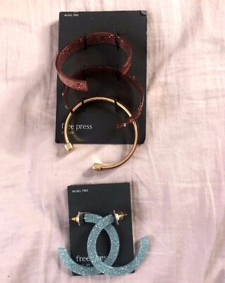 Free Press Jewelry Set Earrings & Bracelets New With Tags