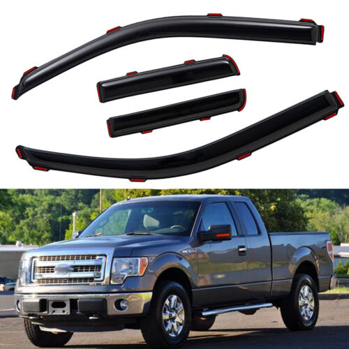 In-Channel Window Vent Visors Wind Deflectors for 2004-2014 Ford F-150 SuperCab