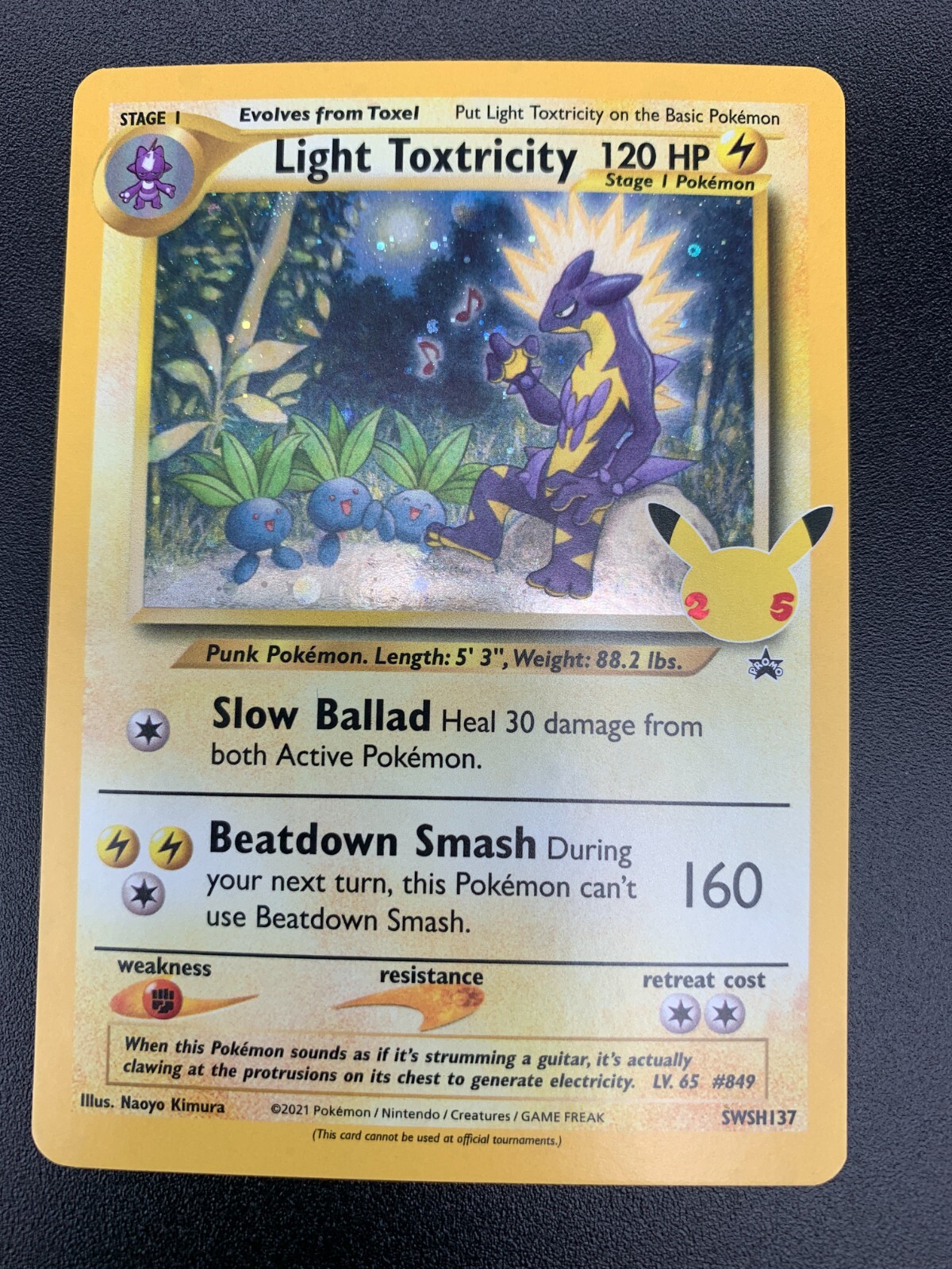 Light Toxtricity SWSH137 Holo Promo Celebrations Pokemon 2021 NM eBay