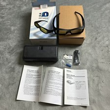 Toshiba FPT-AGO1U 3D TV Viewing Glasses With New Battery And Extra Battery 