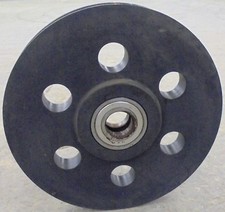 UNKNOWN SHEAVE PULLEY, NYLON, 24'', THICKNESS 2 1/2'', GROOVE 1, BORE 3''