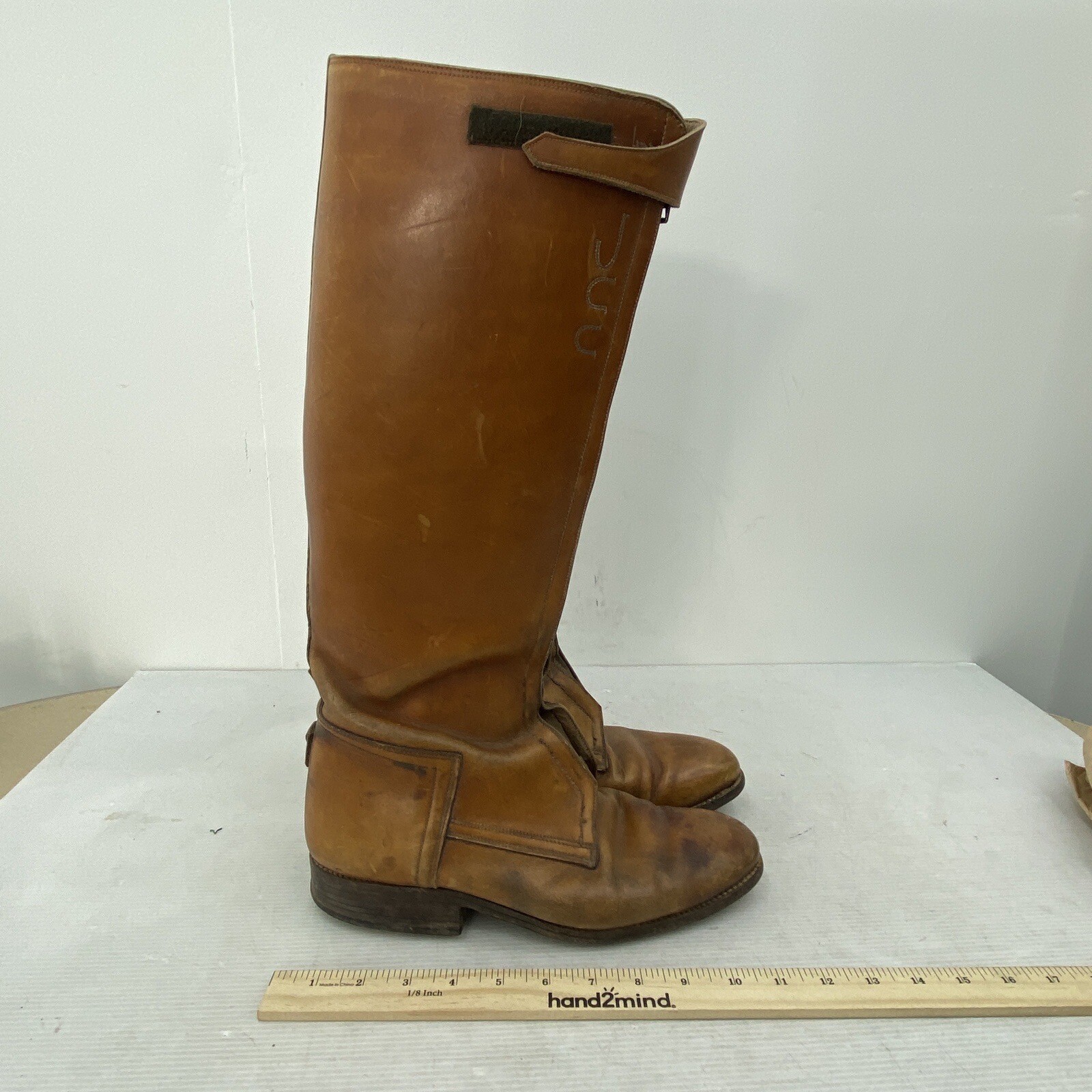 VTG Febo Brown Leather Tall Front Zip Snake Western Hunting Boots Men 10 to 11 eBay