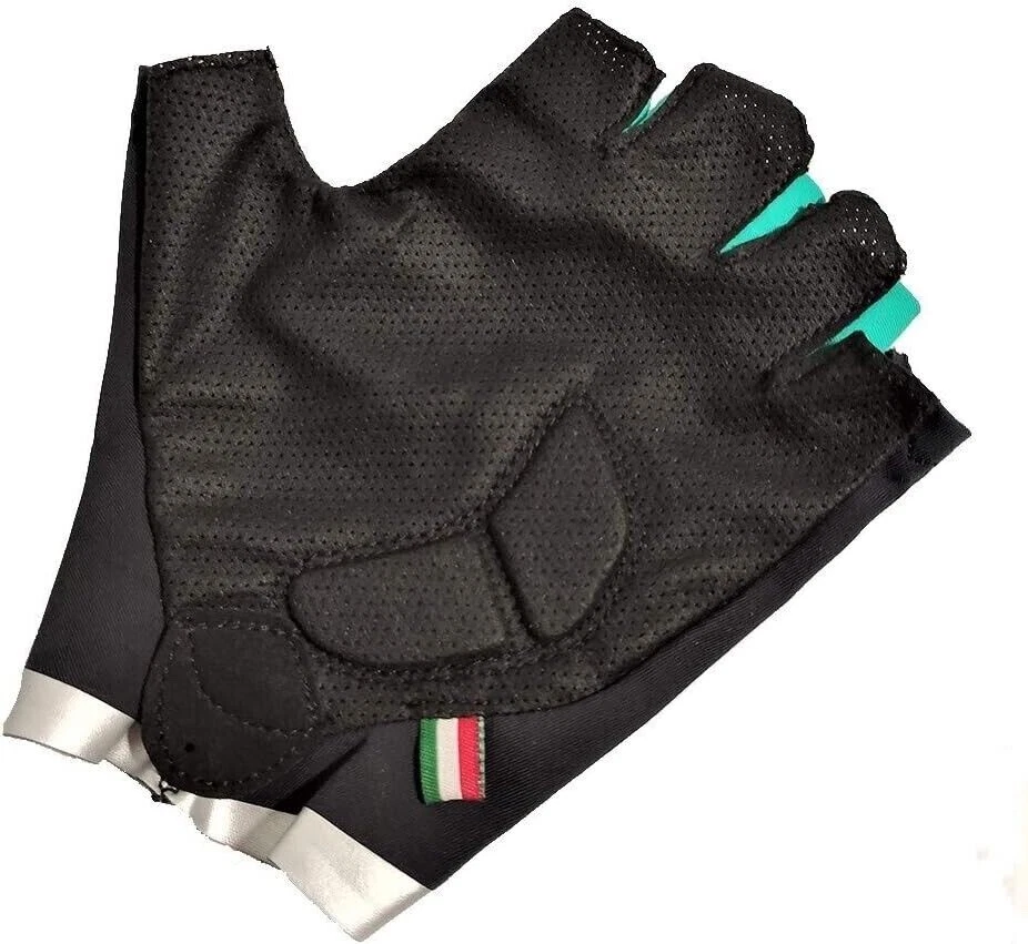 Guantes de Ciclismo Verano Bianchi Avanzados Talla Mediana Color Negro/Celeste Foto 3 de 4