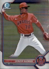 2022 BOWMAN CHROME PROSPECT LOS ANGELES ANGELS DENZER GUZMAN #BCP-220