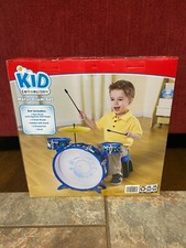 Kid Connection Metal Drum Set 9 Pieces Drums Cymbal Rod Stool Drumsticks Pedal