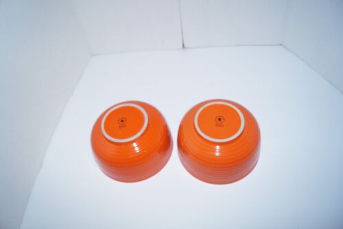 2 ~ Royal Norfolk Kürbis orange Steinzeug gerippte Suppe/Müsli/Salat Schalen 6 Zoll x 3 Zoll - Bild 3 von 4