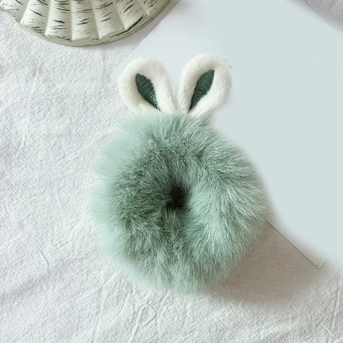 2X Plüsch Haargummi Hase Kaninchen Rabbit Mädchen Haarschmuck 15 Farben - Bild 18 von 21