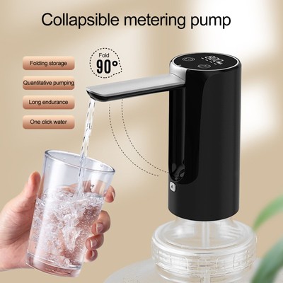 Smart LED Display Quiet Operation Portable Electric Water Pump Foldable Spout 