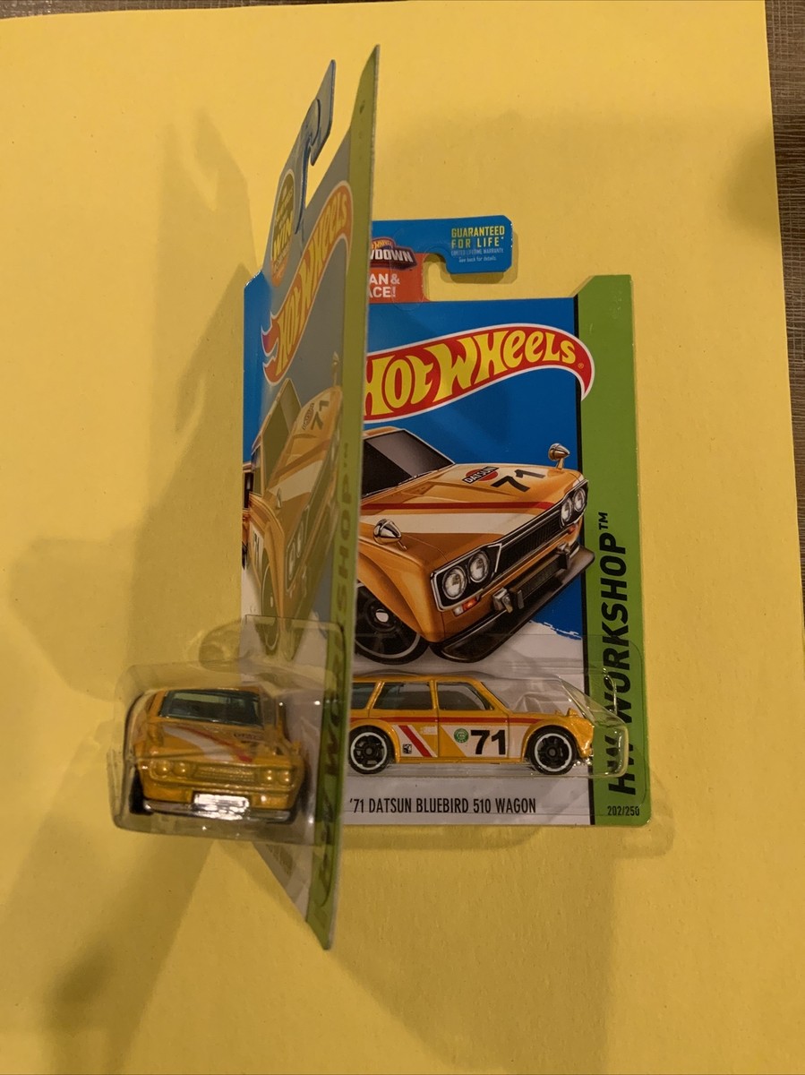HOT WHEELS 71 DATSUN BLUEBIRD 510 WAGON YELLOW HW WORKSHOP HOT WHEELS 71 DATSUN BLUEBIRD 510 WAGON YELLOW HW WORKSHOP