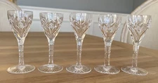 Elegant Vintage Crystal 4” Cordial Glasses - Set of 5 - Great!