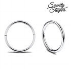 STERLING SILVER 925 Sleeper Hoop Earrings Solid Hinged (Pair) NEW - Tracked