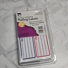 Vintage CLI Self-Adhesive Mailing Labels 25 Pack Red & Blue 2.5"x4.5" Seal 72525
