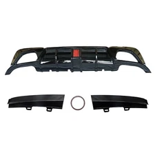 BMW G20 3 SERIES CMS STYLE GLOSS BLACK REAR DIFFUSER W/ LED LIGHT
