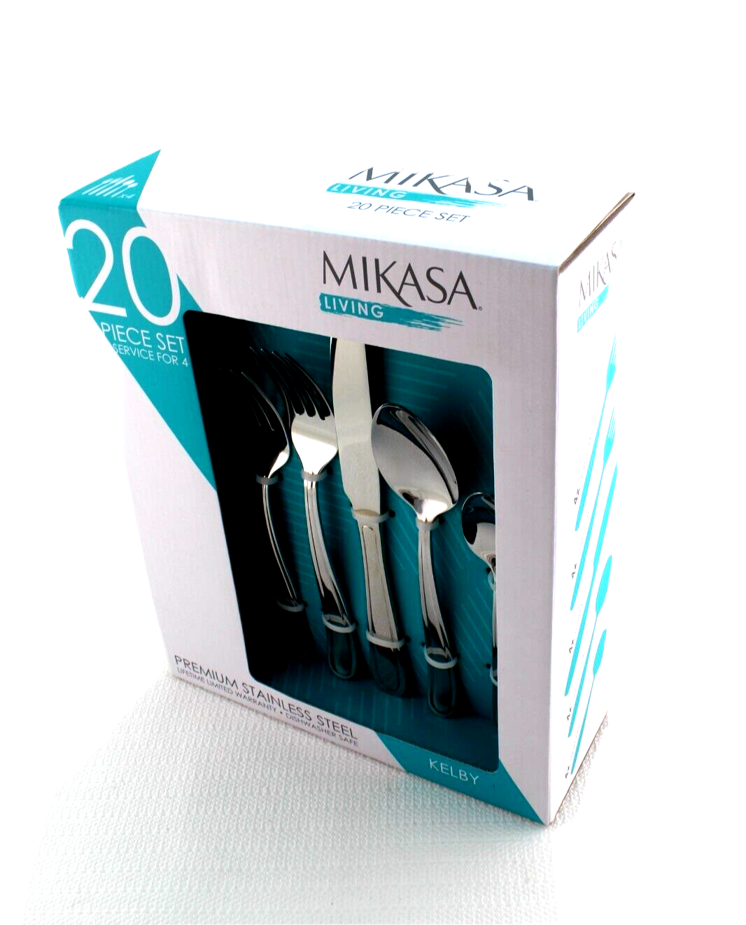 MIKASA Kelby 20 Pcs Set Service For 4 Premium Stainless Steel Flatware