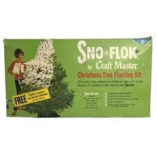 Vintage Sno-Flok Snow by Craft Master Christmas Tree Flocking Kit 1960's