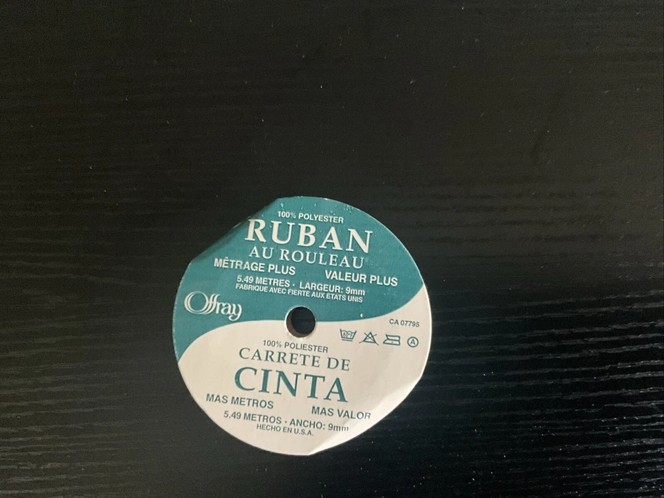 Spool O Ribbon Berwick Offray 6 Yards Picot Edge Satin Width 3/16" Craft Supply - Image 2 of 3