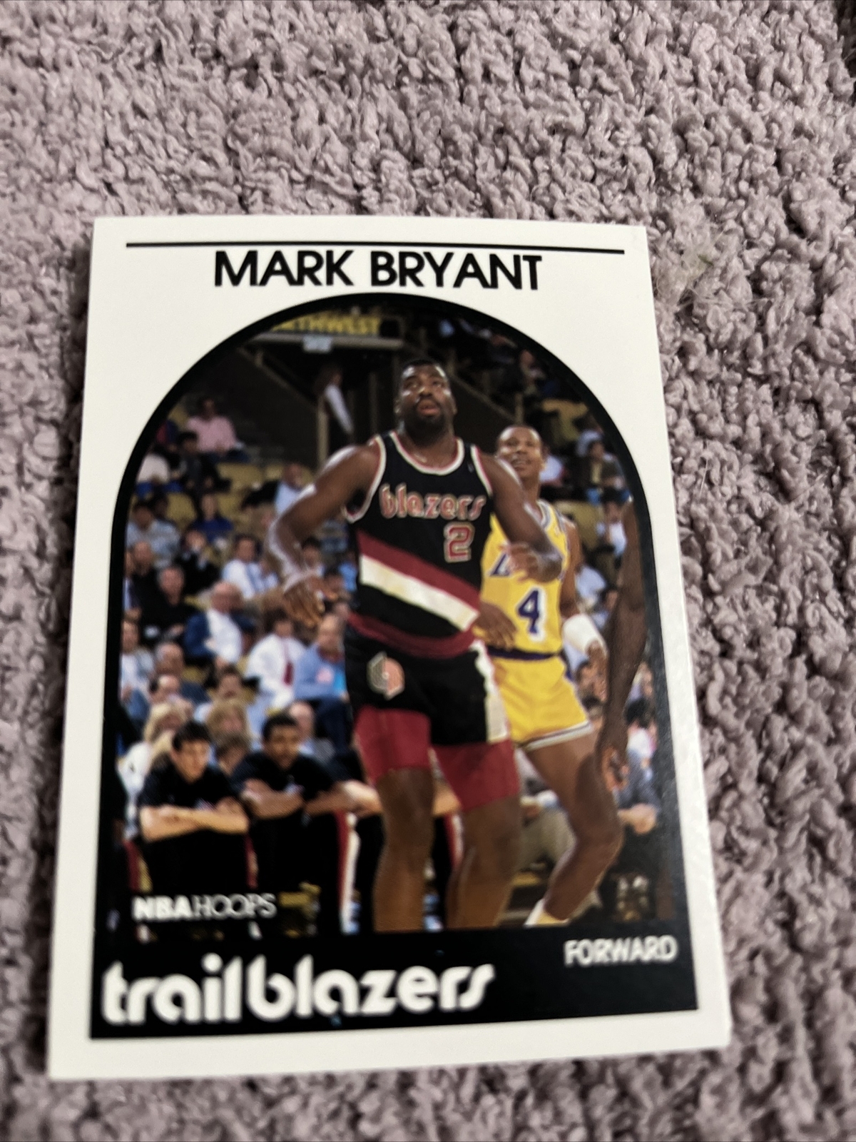 1989-90 NBA Hoops Basketball Mark Bryant RC #36 Portland Trail Blazers