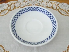 Vintage Syracuse China O.P.CO. Blue Flowers Lattice 6 1/8"  Saucer ~