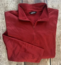 THE NORTH FACE 1/4 ZIP PULLOVER TECH SWEATER RED MENS SIZE XL EXCELLENT
