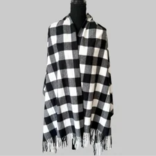 Sky Cashmere Pashmina Stole Soft and Fine Plaid Shawls Scarf