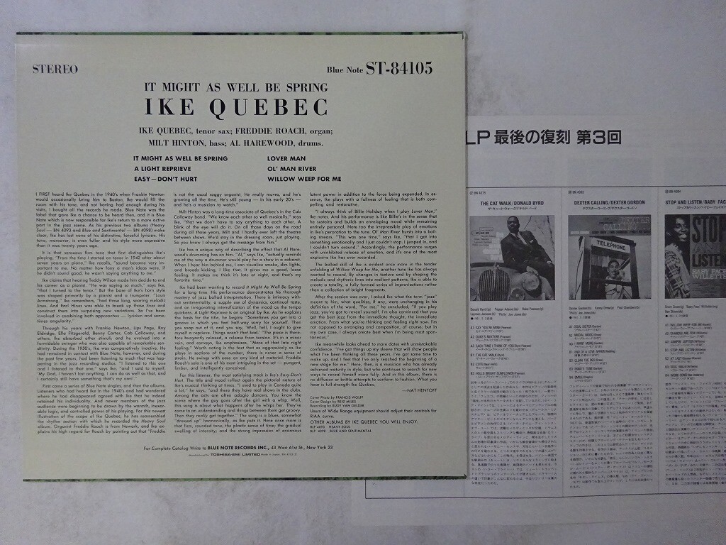 洋楽 Ike Quebec It Might As Well Be Spring LP MzktNjg2OC5qcGVn.jpeg