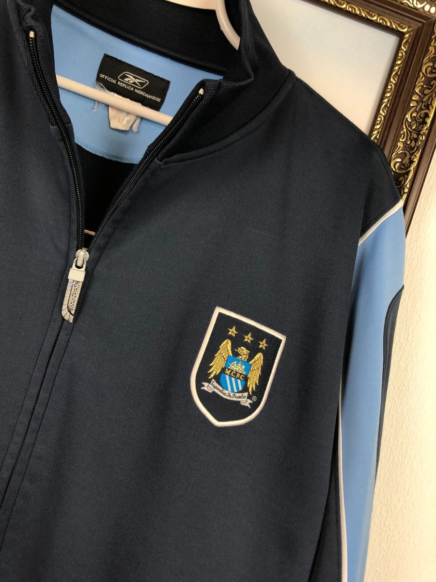 Vintage Reebok Manchester City Football Jacket Soccer Track Top