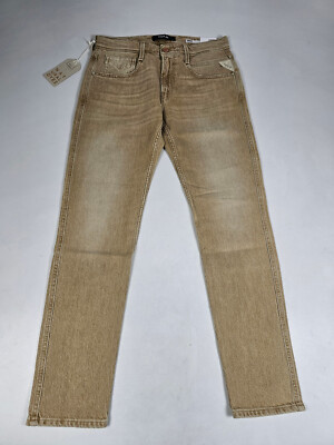 Replay M914 Anbass Stretch denim Sand Jeans Hose Größe 29/30