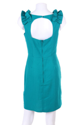 NAF NAF Cocktail Dress Volants Frills F 36 = D 34 teal