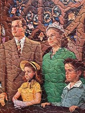 Tuco Vtg Jigsaw Puzzle Picture Give Us This Day Family Church Exc Complete Vc