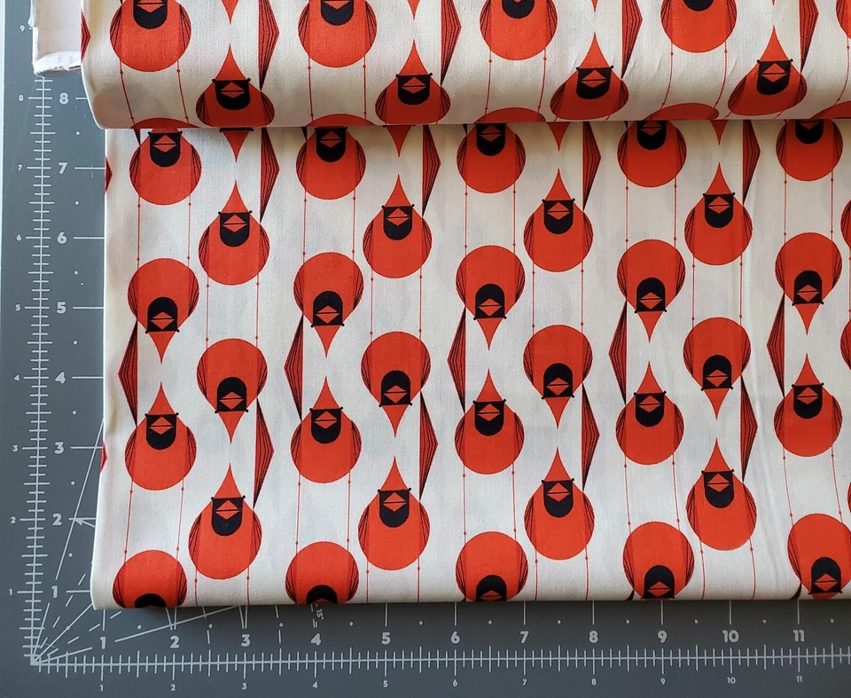 Charley Harper•Iconic•Cardinal Stagger Cardinals,Bird, Birds Fabric!100%Org!BTY• - Image 4 of 4