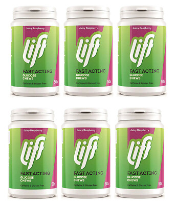 Gluco Tabs Lift Raspberry Glukosetabletten 50 200g - 6er Pack